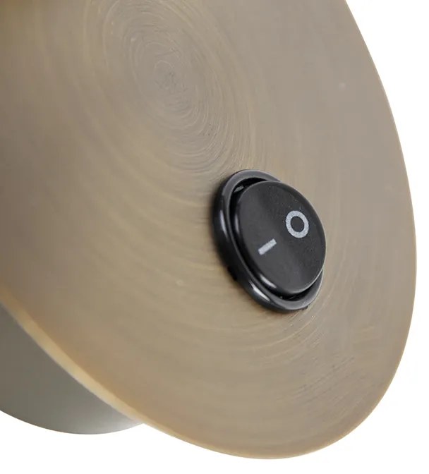 Faretto da parete smart in bronzo orientabile e inclinabile con interruttore e lampadina Wifi GU10 50mm - Karin 1