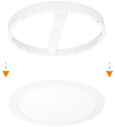 Solight WD242-W - Pannello LED 2 in 1 18W/230V 3000/4000/6000K Ø 22,5 cm IP54 bianco