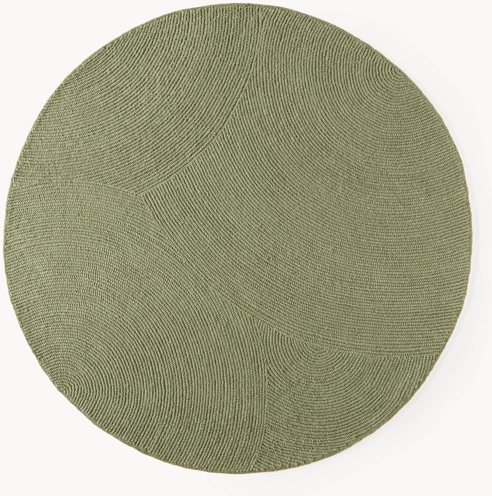 Tappeto rotondo in lana tuftato a mano Eleni