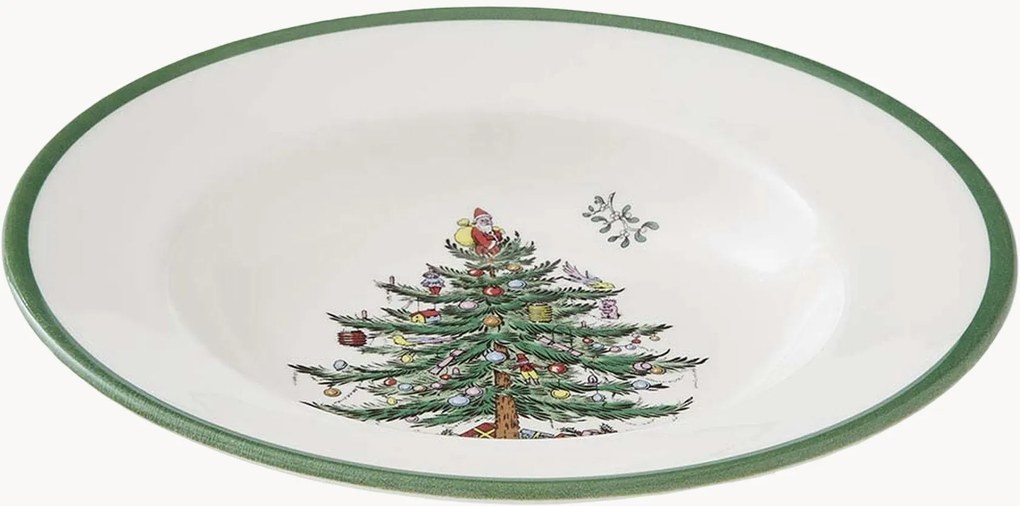 Set di 4 piatti fondi Christmas Tree
