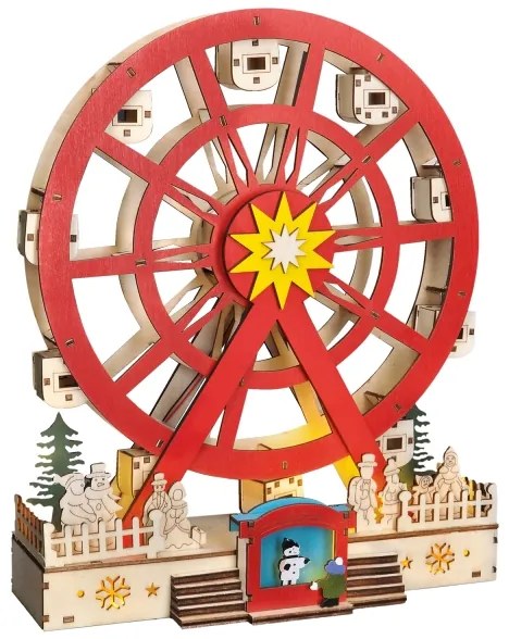 Solight 1v277 - Decorazione natalizia LED LED/2xAA/bianco caldo giostra