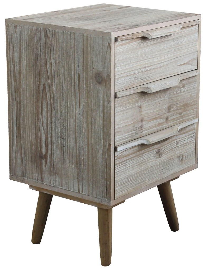 ANGELINE - mobiletto 5 cassetti in paulownia e mdf industrial