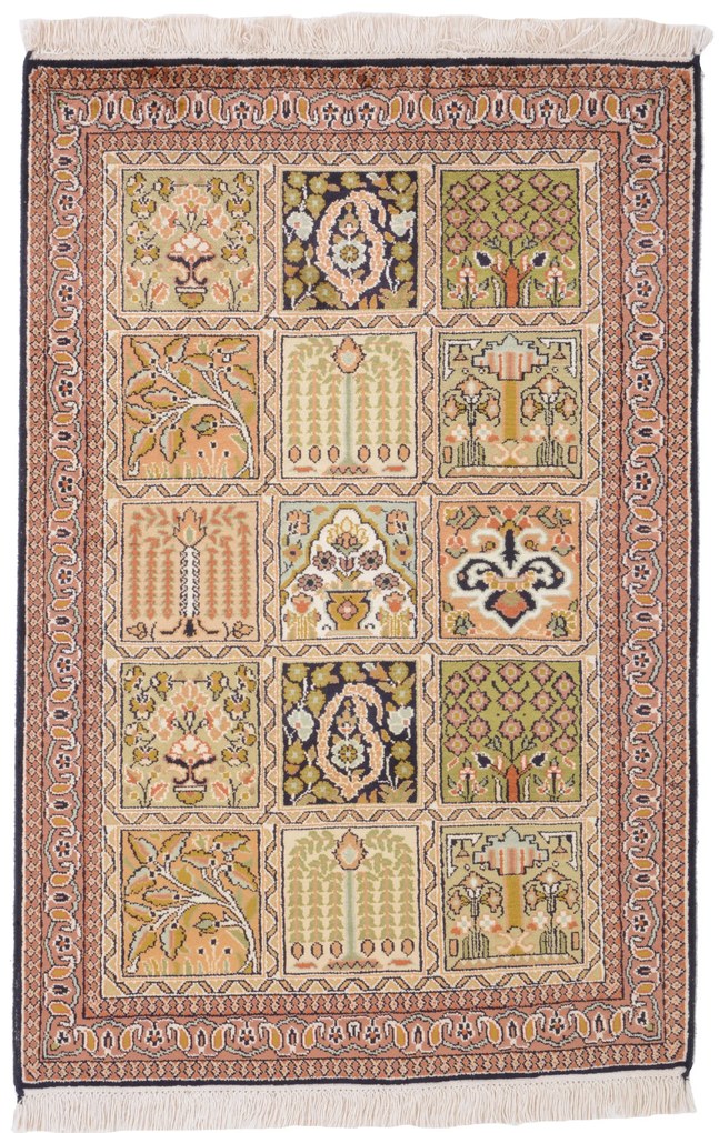 Cashmere Silk Tappeto 60x90 (Indian) Annodato A Mano