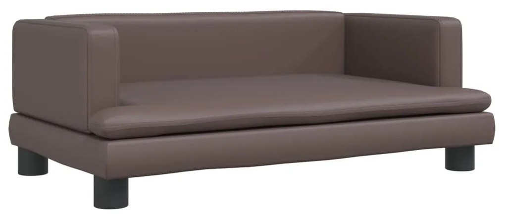 Divano per bambini marrone 80x45x30 cm in similpelle