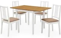 Set per Sala da Pranzo 5 pz in MDF Bianco 276409