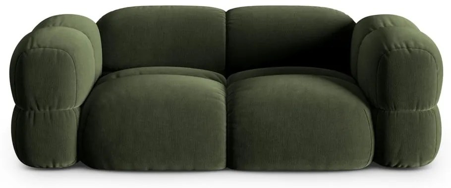 Divano verde con rivestimento in velluto 210 cm Loretto – Cosmopolitan Design