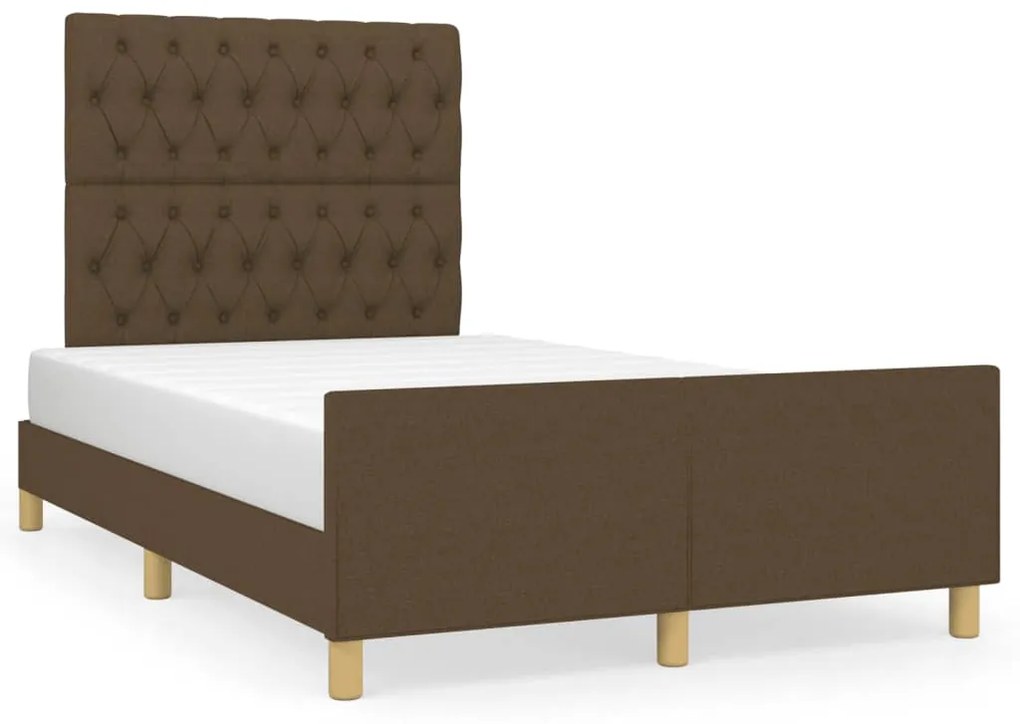 Giroletto Senza Materasso Marrone Scuro 80x200 Cm İn Tessuto /