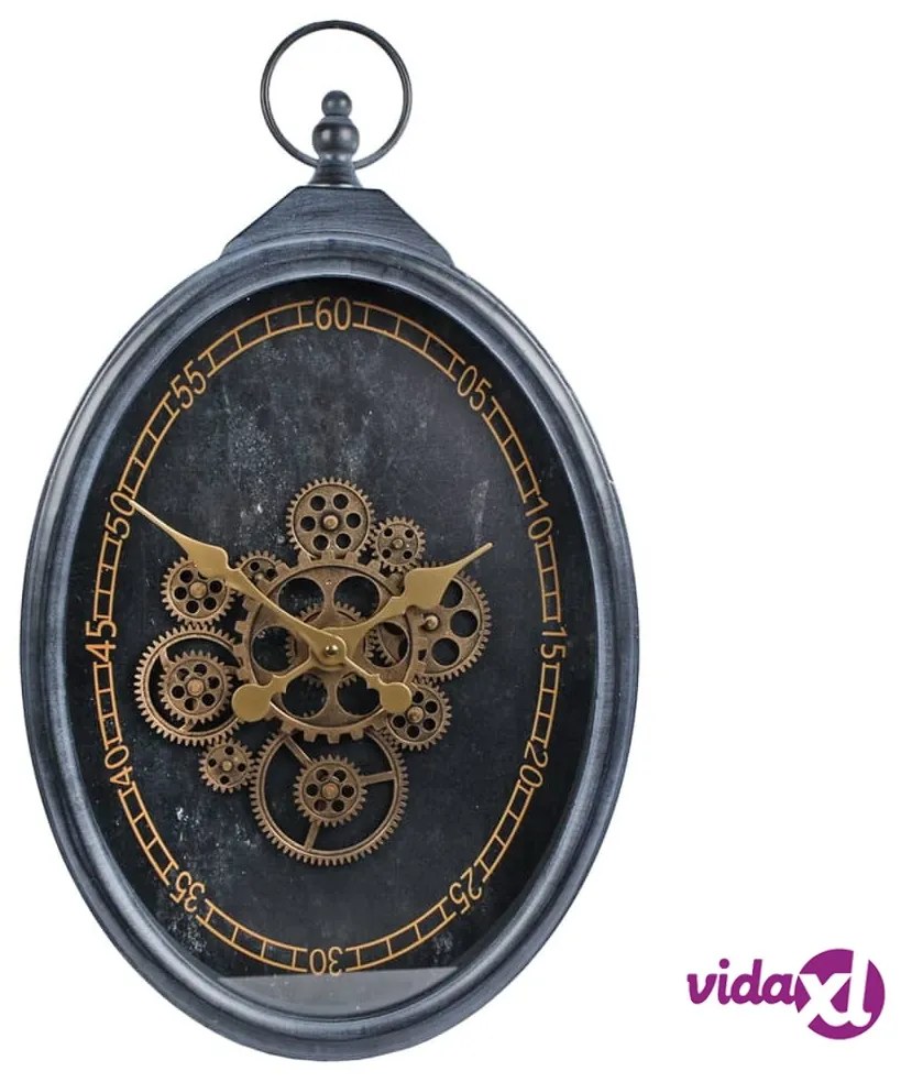 Gifts Amsterdam Orologio Radar Brighton Metallo Oro e Nero 37x8,5x63cm