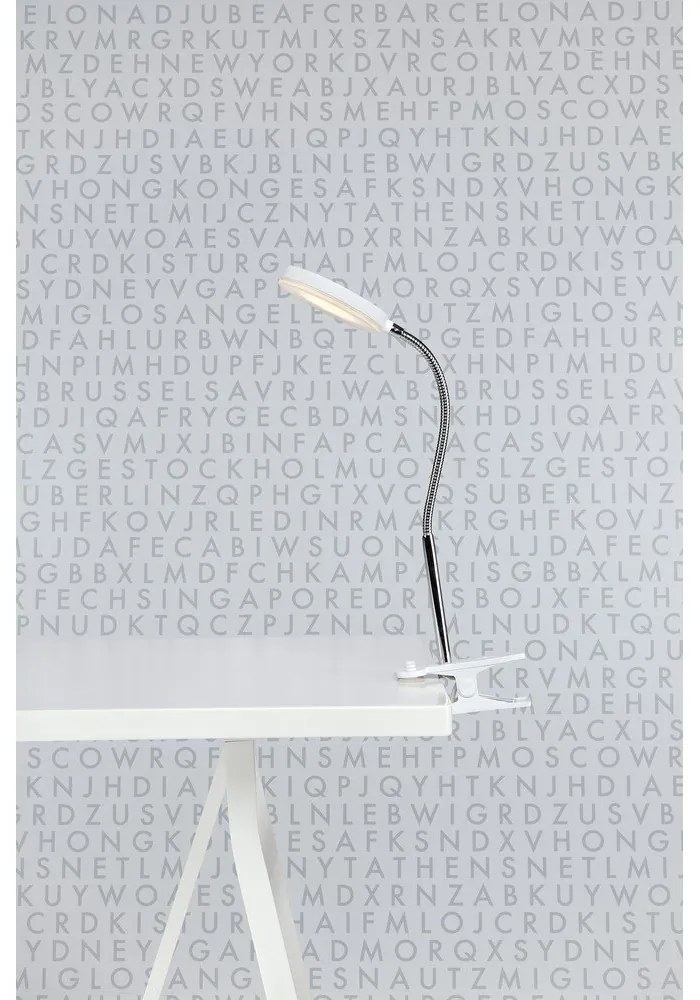 Lampada da tavolo a LED bianchi con clip Flex - Markslöjd