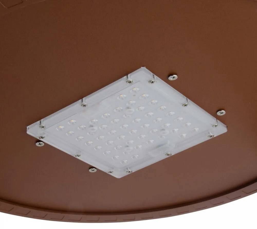 Lampione Stradale LED 65W, Corten, 150lm/W, Dimmerabile 1-10V, Programmabile - Philips Xitanium Colore Bianco Caldo 2.700K