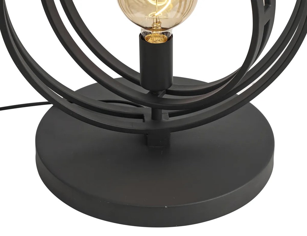 Lampada da terra moderna nera a 3 luci - Indu