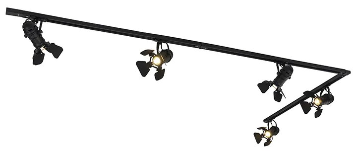 Sistema a binario intelligente nero 5 luci incl. Wifi GU10 - Movie