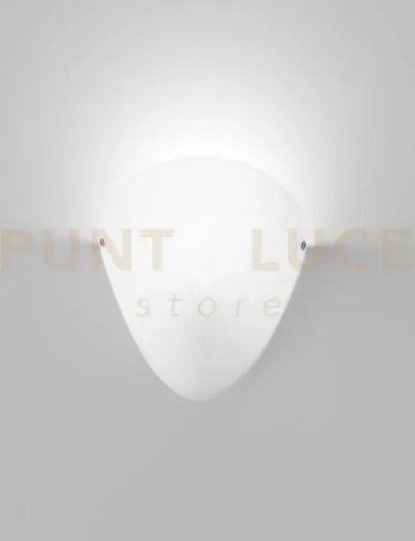 Ovalina applique a parete bianco satinato  1 luce attacco e27