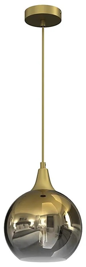 Lampadario a sospensione con filo MONTE 1xE27/60W/230V d. 20 cm oro