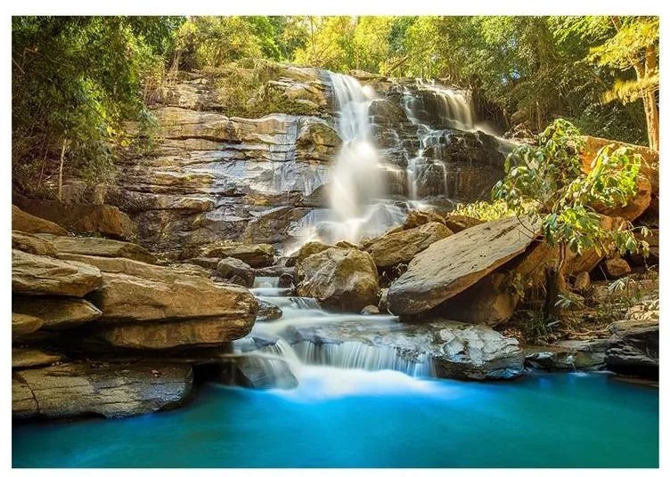 Fotomurale adesivo  Waterfall in Chiang Mai, Thailand  Larghezza x Altezza Home decor 147x105