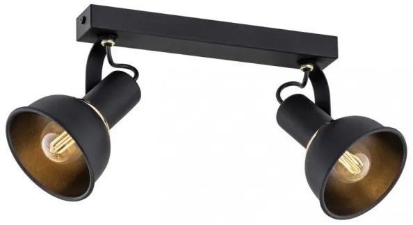 Argon 7037 - Luce Spot TWIST 2xE14/7W/230V nero/oro