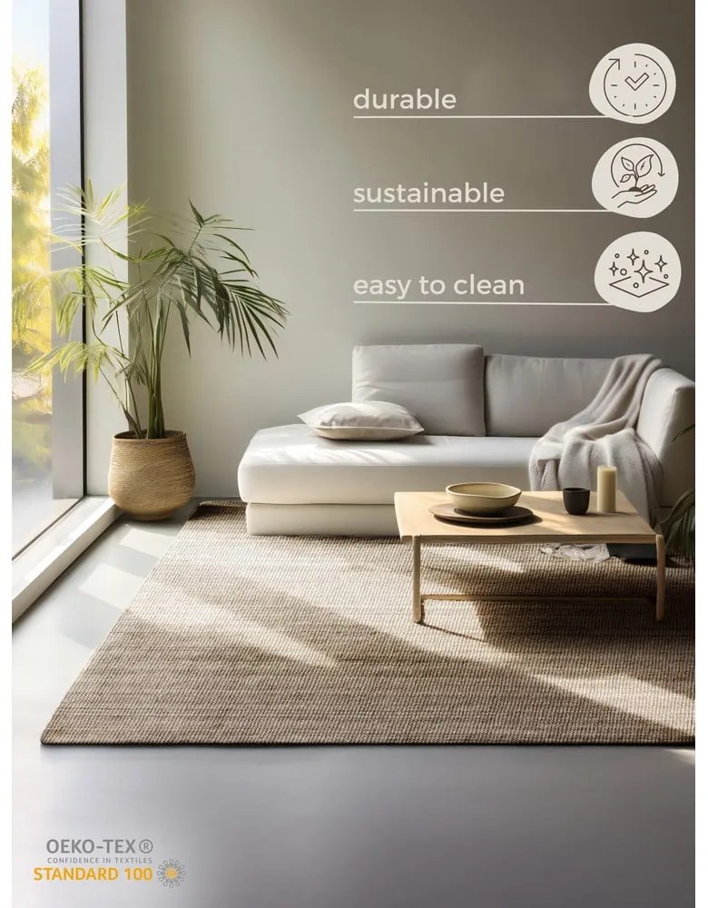 Tappeto beige in iuta 80x150 cm Bouclé – Hanse Home