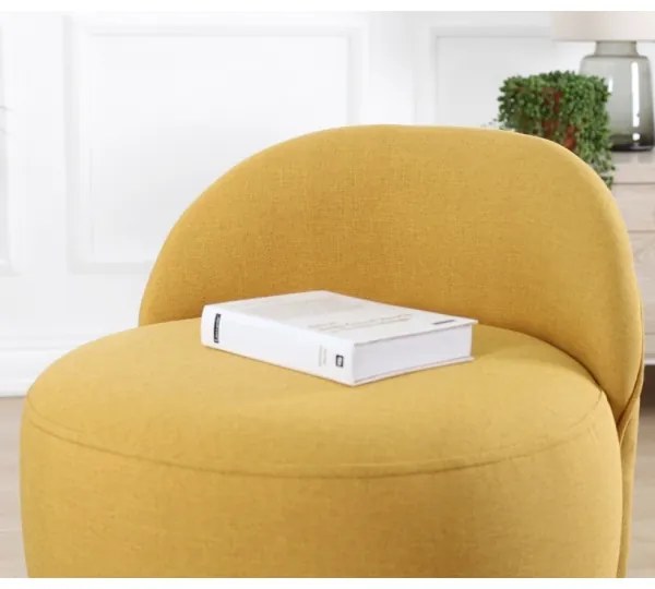 Poltroncina per bambini NIKI, diametro 46 cm, gialla