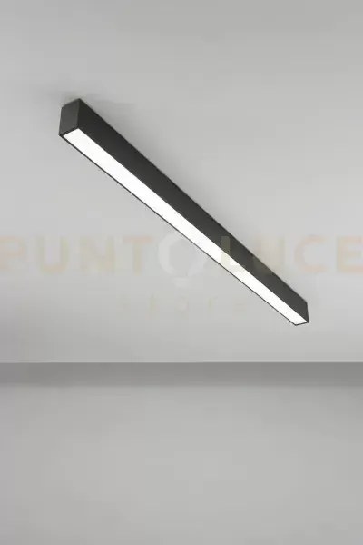 Plafoniera in alluminio nero grid led 40w cct 3000k 4000k 6000k cri...