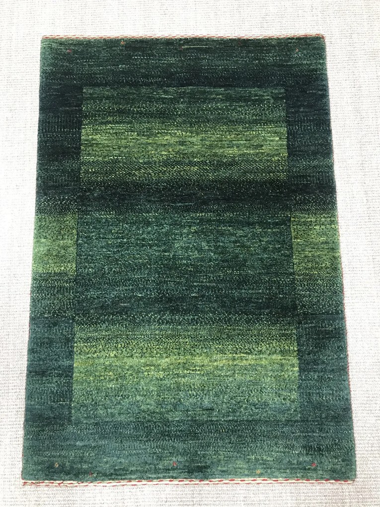 Loribaft Tappeto persiano 80x110 Verde (Iran) Annodato A Mano
