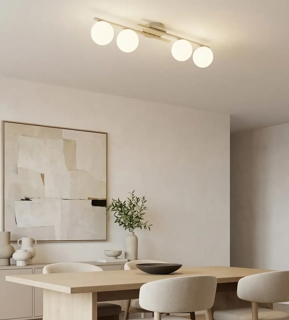 Lampada da soffitto KAIRO 4 4xE14 in Acciaio - Mokka