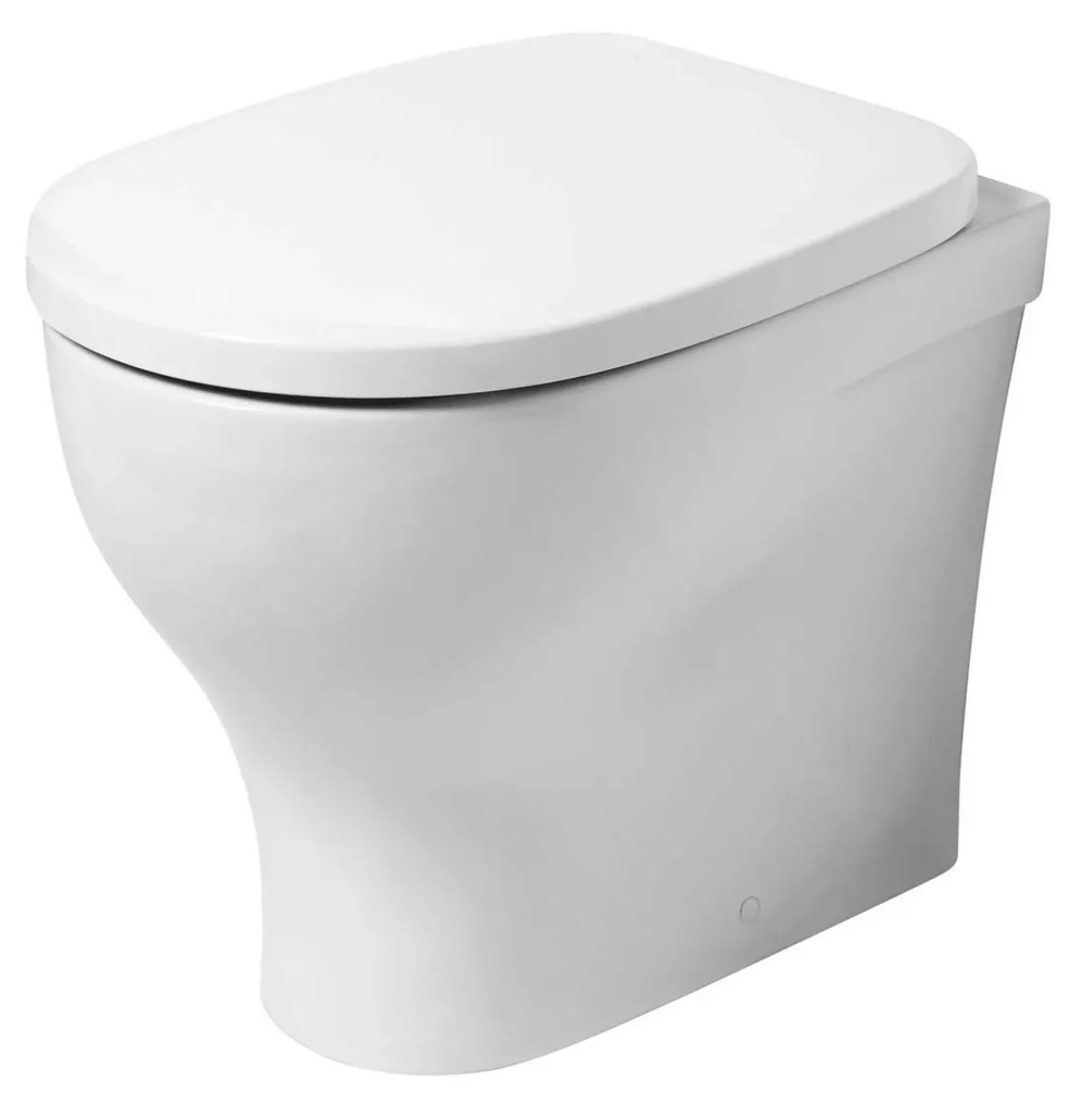 Wc a Terra Senza Brida Azzurra Ceramica Filo Muro Bianco Lucido "Pratica"