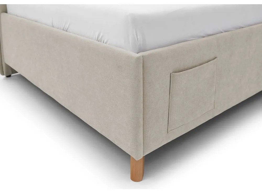Letto da bambini con sponde beige imbottito rete non inclusa 120x200 cm Fun – Meise Möbel