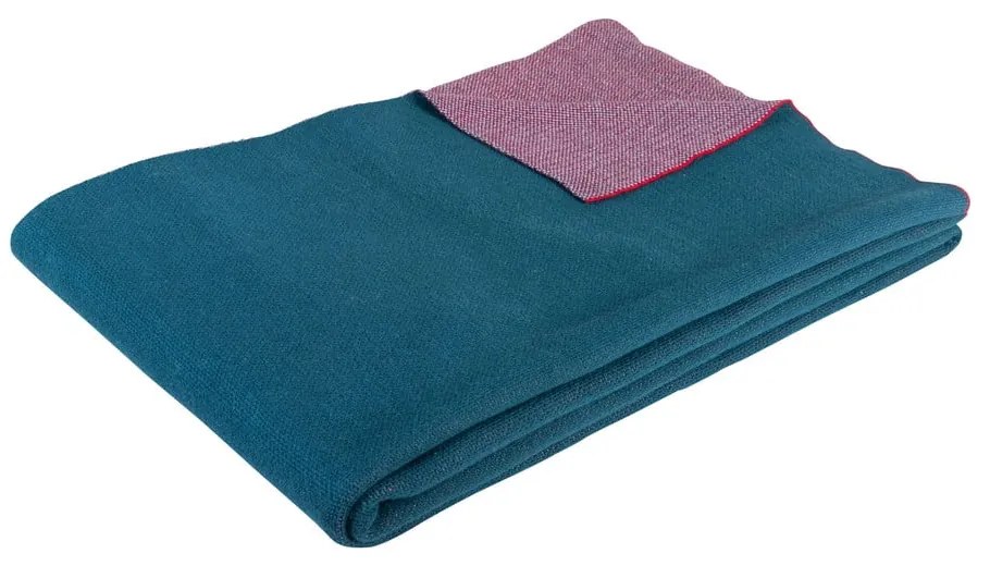 Accogliente plaid di cotone viola e verde, 130 x 200 cm - Hübsch