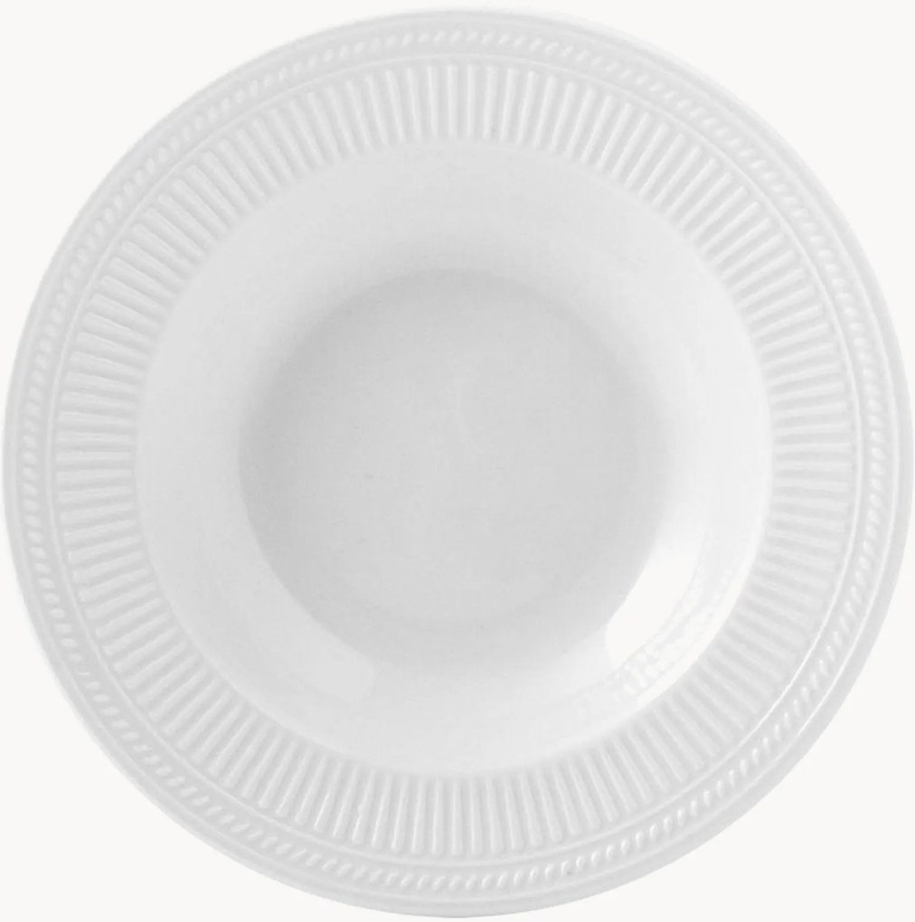 Set di 6 piatti fondi in porcellana Dorique