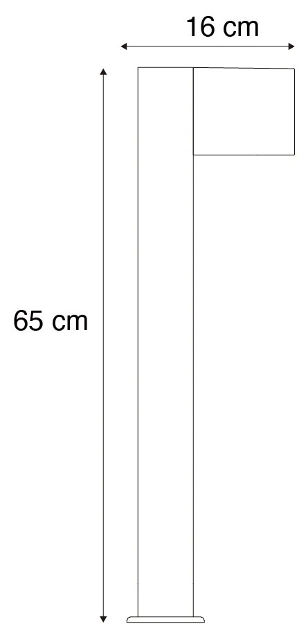 Lampada da esterno in alluminio con stampa legno, picchetto e pressacavo 65cm IP44 - Baleno