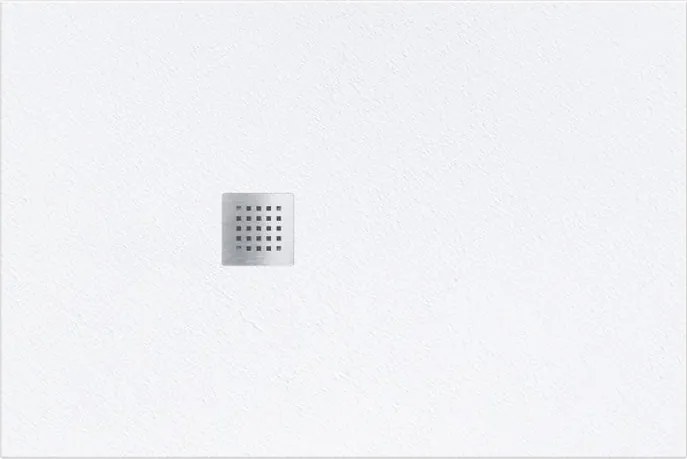 Piatto doccia in resina Strato bianco L 150 x L 80 x H 3 cm effetto pietra