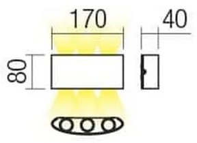 Redo 90227 - LED Applique da esterno FABO LED/6W/230V 3000K IP54 marrone