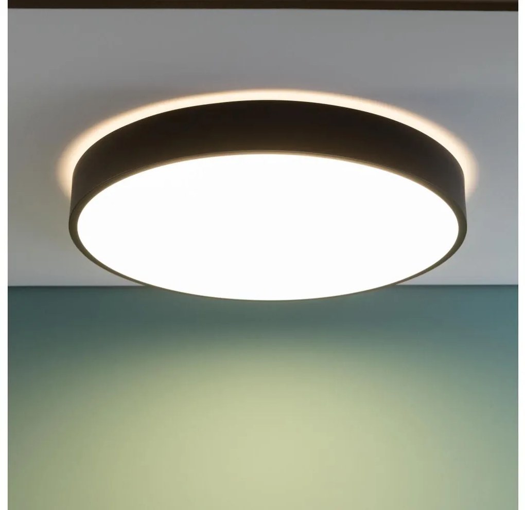 Brilliant - Plafoniera LED dimmerabile SLIMLINE LED/60W/230V Ø 49 cm nero + telecomando