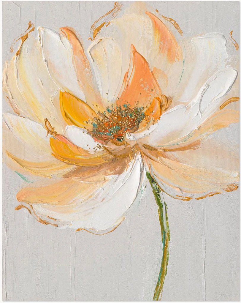Quadro su tela dipinto a mano Silk Flower