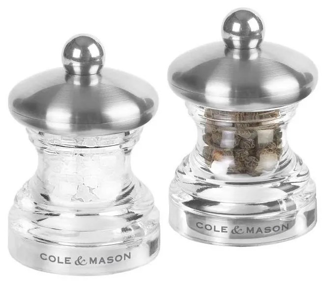 Cole&Mason - Set di macinini per sale e pepe BUTTON 2 pezzi 6,5 cm