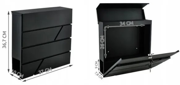 Cassetta della posta 36,7x37 cm antracite