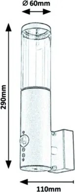 Rabalux - Applique da esterno con sensore 1xGU10/7W/230V IP44
