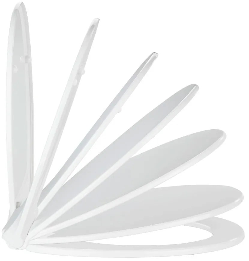 Sedile per wc bianco con chiusura facilitata , 44 x 37 cm Kos - Wenko