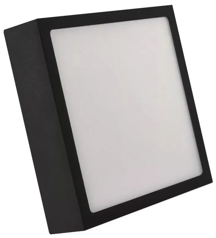 Plafoniera LED LED/12,5W/230V 3000/3500/4000K 17x17 cm nera
