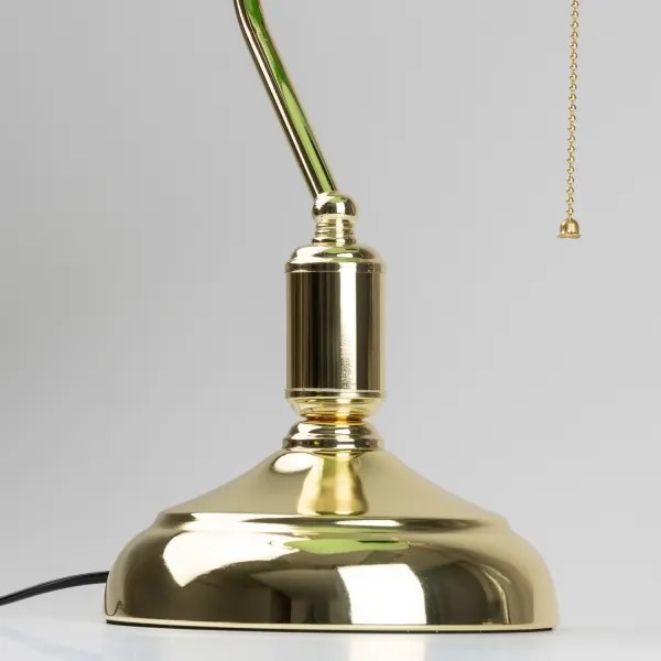Brilagi - Lampada da scrivania BANK OFFICE 1xE27/60W/230V dorata/verde