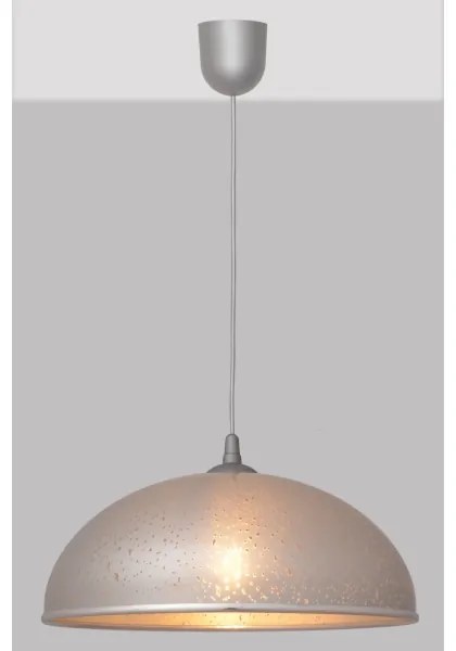Lampadario su filo CIRCLE 1xE27/15W/230V grigio