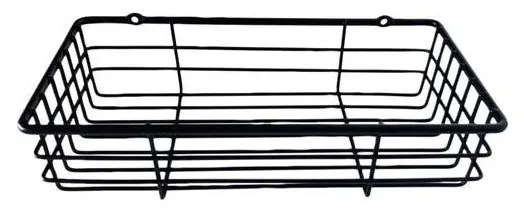 Mensola da parete per doccia 12x25 cm nera