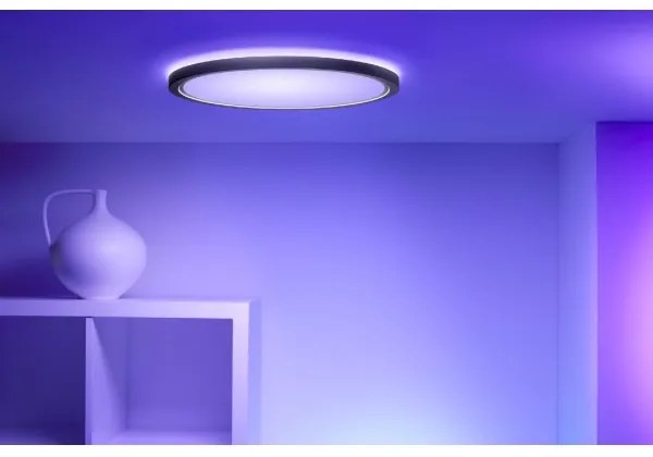 WiZ - Plafoniera LED RGB dimmerabile SUPERSLIM LED/22W/230V Wi-Fi nero