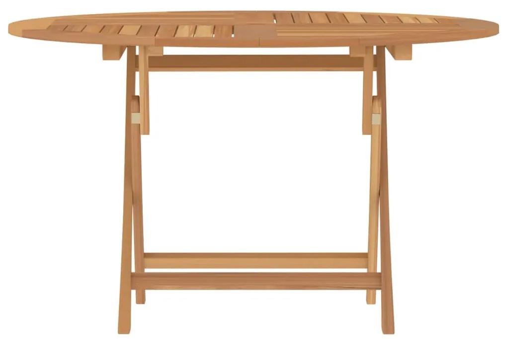 Tavolo da giardino pieghevole Ø120x75 cm legno massello di teak