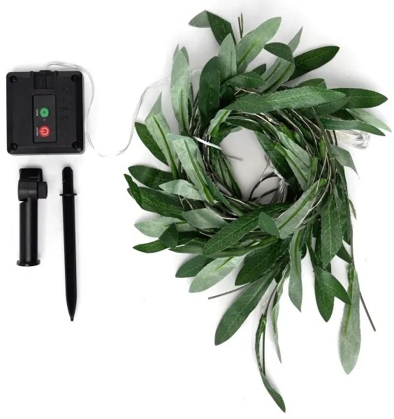 Aigostar - Catena LED solare 70xLED/4x1m IP65 bianco caldo oliva