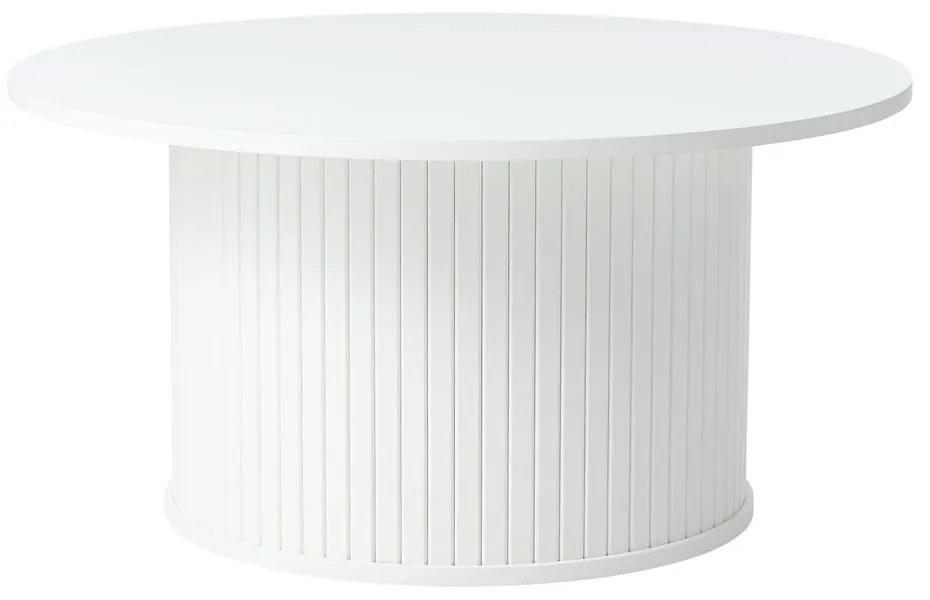 Tavolino da salotto rotondo bianco Nola – Unique Furniture