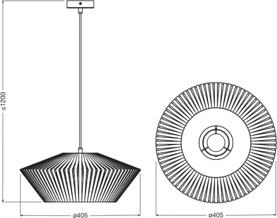 Osram - Lampada a sospensione a cavo DECOR STRIPES 1xE27/10W/230V Ø 40,5 cm beige