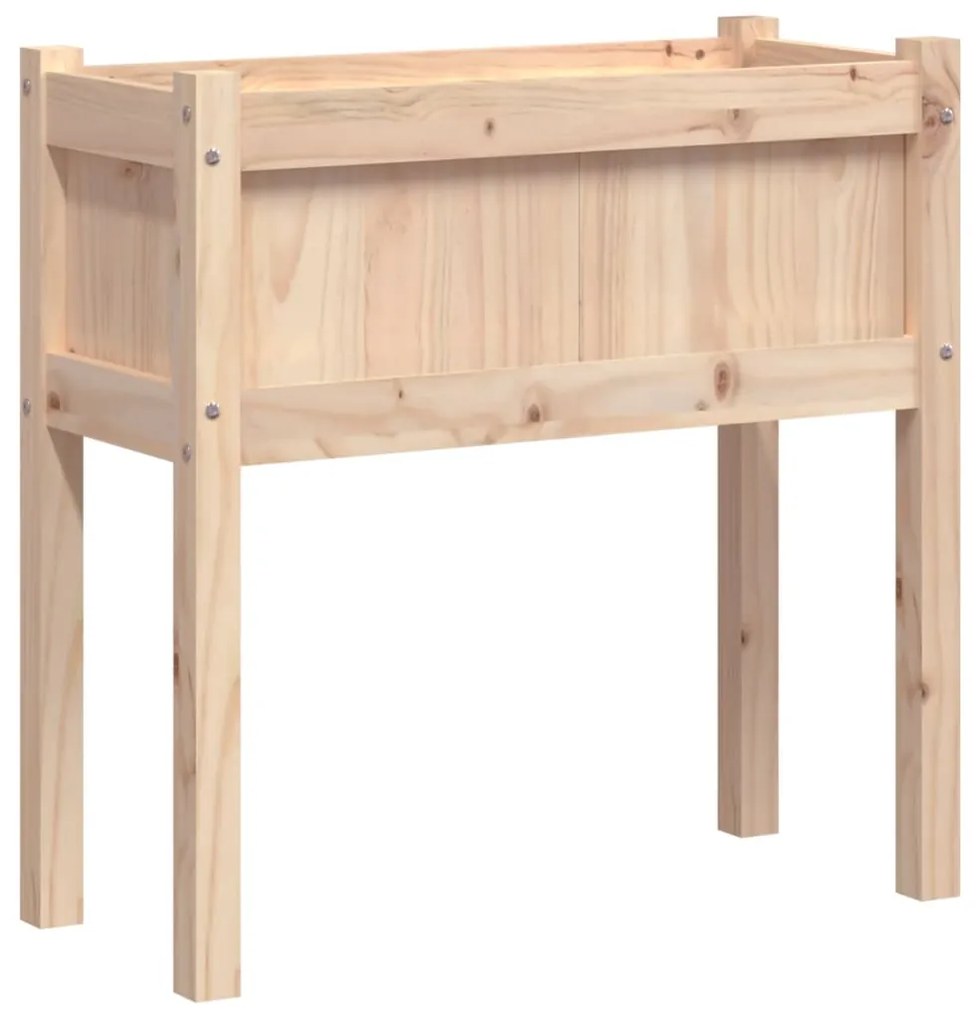 Fioriera da Giardino con Gambe 70x31x70 cm Legno Massello Pino