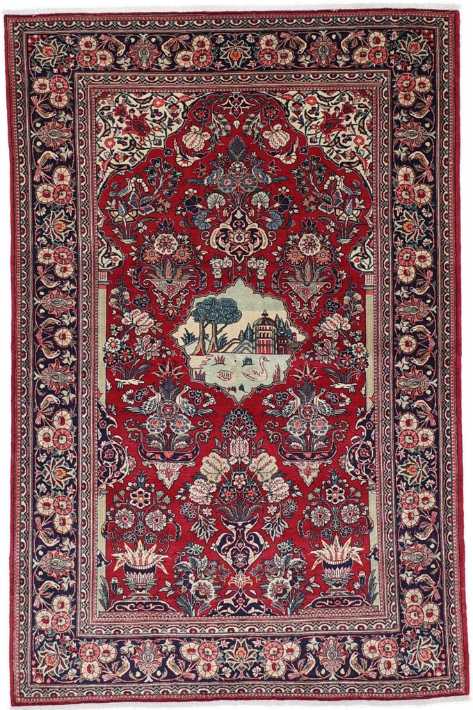 Kashan Tappeto persiano 140x210 (Iran) Annodato A Mano
