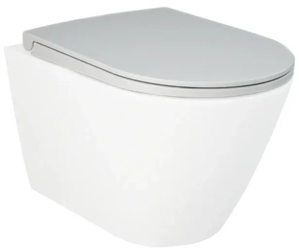 Copriwater slim serie Feeling soft-close in bianco matt con sgancio rapido